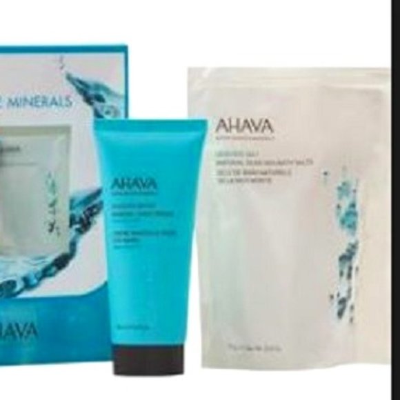 NEW AHAVA Marine Minerals Set: Dead Sea Water Mineral Hand Cream & Bath Salt - Picture 2 of 6